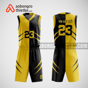 Mẫu quần áo bóng rổ thiết kế màu vàng đen black yelllow ABR179