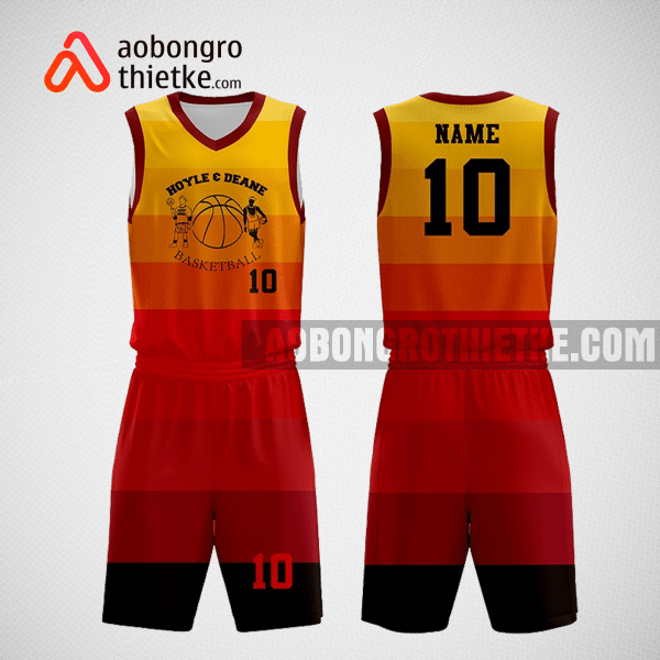 Mẫu quần áo bóng rổ thiết kế màu vàng đen buck ABR294