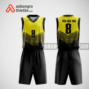 Mẫu quần áo bóng rổ thiết kế màu vàng đen yellow lion ABR170