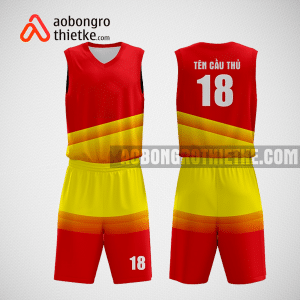 Mẫu quần áo bóng rổ thiết kế màu vàng đỏ red ABR243