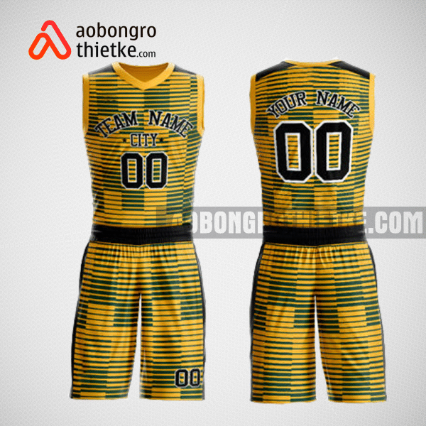 Mẫu quần áo bóng rổ thiết kế màu vàng neway ABR176