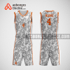 Mẫu quần áo bóng rổ thiết kế màu xám hero ABR259