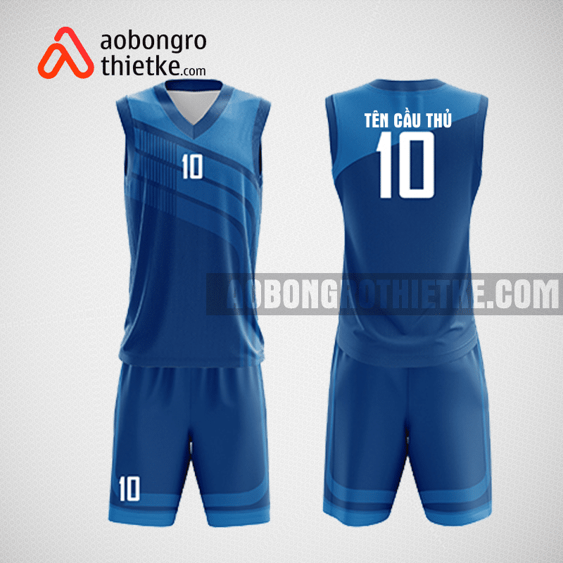 Mẫu quần áo bóng rổ thiết kế màu xanh ABR206