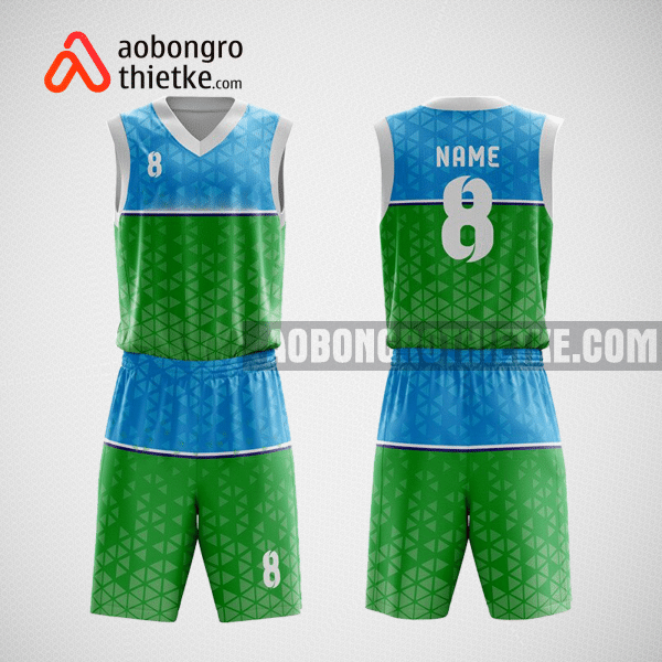 Mẫu quần áo bóng rổ thiết kế màu xanh blue green ABR87
