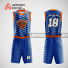 Mẫu quần áo bóng rổ thiết kế màu xanh cam ABR122