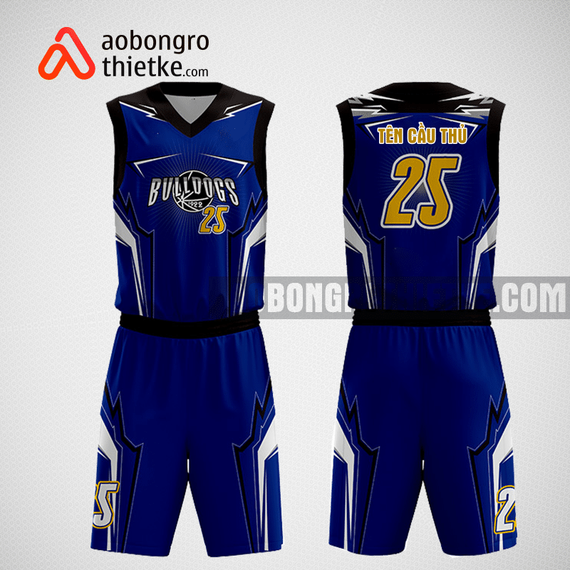 Mẫu quần áo bóng rổ thiết kế màu xanh đen Swish ABR82