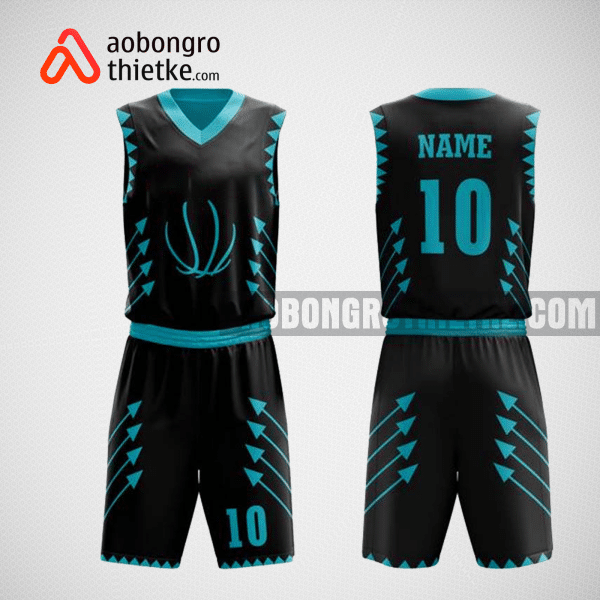 Mẫu quần áo bóng rổ thiết kế màu xanh đen black ABR208