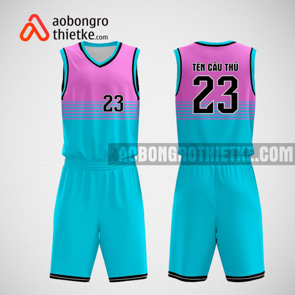Mẫu quần áo bóng rổ thiết kế màu xanh hồng blue pink ABR234