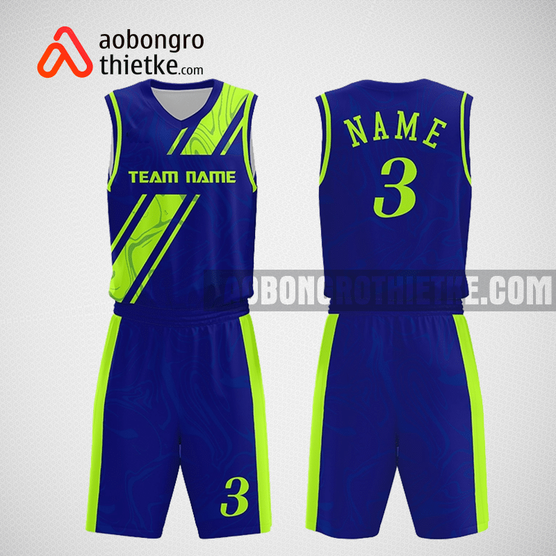 Mẫu quần áo bóng rổ thiết kế màu xanh plus ABR264