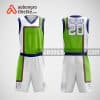 Mẫu quần áo bóng rổ thiết kế màu xanh trắng White ABR22