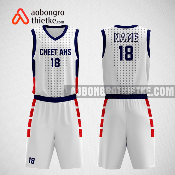 Mẫu quần áo bóng rổ thiết kế màu xanh trắng bill ABR296