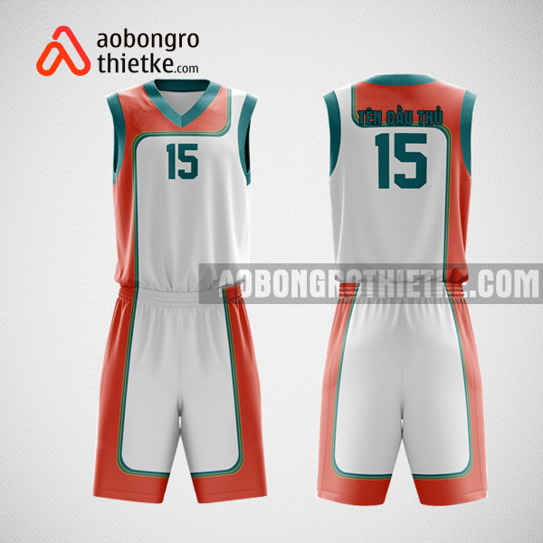 Mẫu quần áo bóng rổ thiết kế màu xanh trắng cam mysth ABR222
