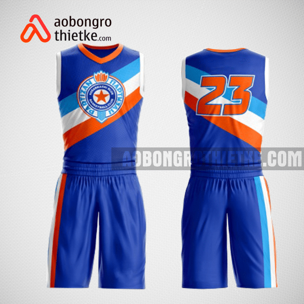 Mẫu quần áo bóng rổ thiết kế màu xanh trắng eagle blue ABR230