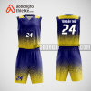 Mẫu quần áo bóng rổ thiết kế màu xanh vàng ABR116