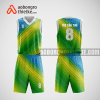 Mẫu quần áo bóng rổ thiết kế màu xanh vàng GREEOW ABR96