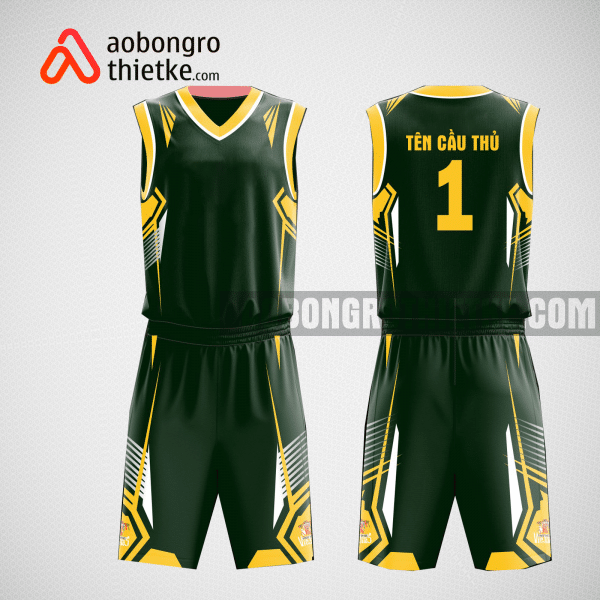 Mẫu quần áo bóng rổ thiết kế màu xanh vàng green ABR165