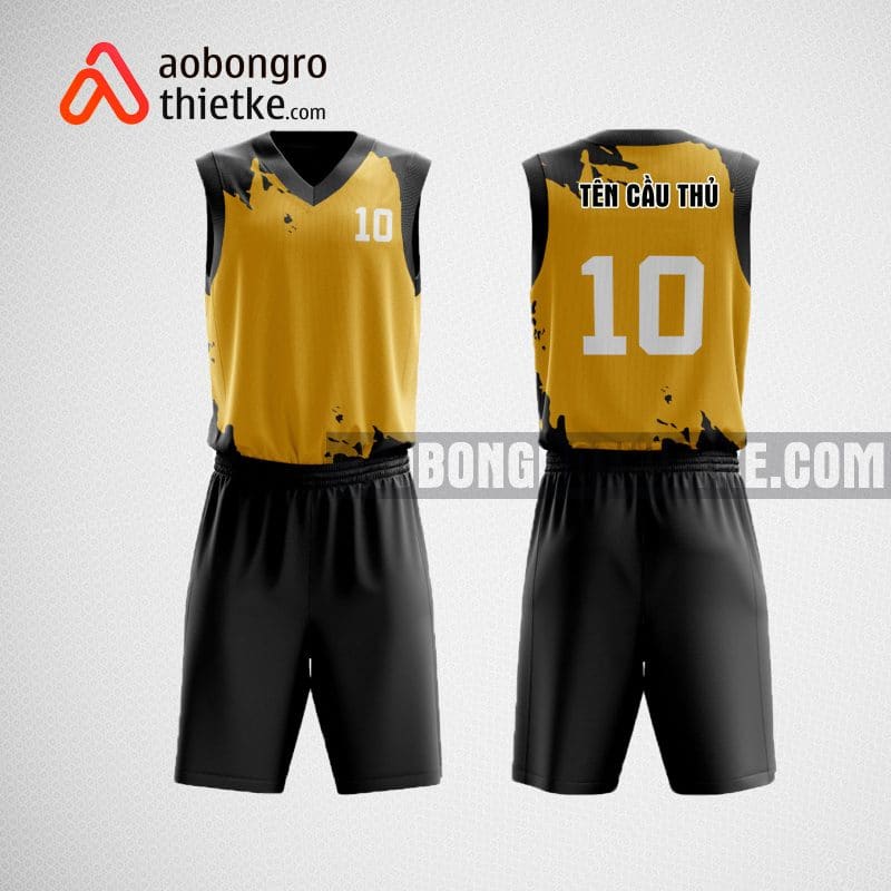 Mẫu quần áo bóng rổ thiết kế tại vàng đen WARRIOR ABR473