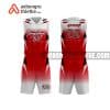 Mẫu quần áo bóng rổ Chuyên Hoá ĐH QG Hà Nội màu đỏ in nhanh ABR716
