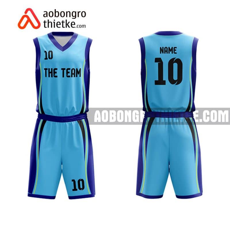 Mẫu quần áo bóng rổ Chuyên Toán ĐH Vinh màu xanh rẻ nhất ABR769