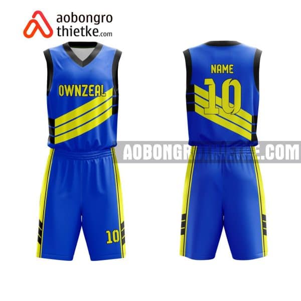 Mẫu quần áo bóng rổ Đại học Bình Dương màu xanh chất lượng nhất ABR704