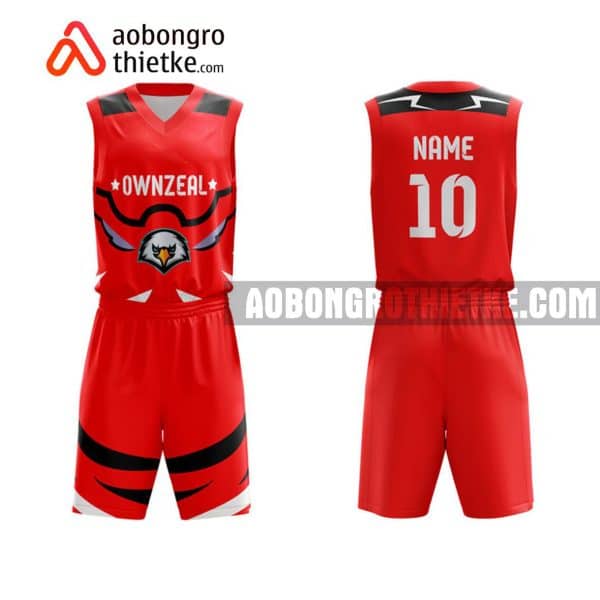 Mẫu quần áo bóng rổ Đại học Công nghệ Đồng Nai màu đỏ mua nhiều nhất ABR705