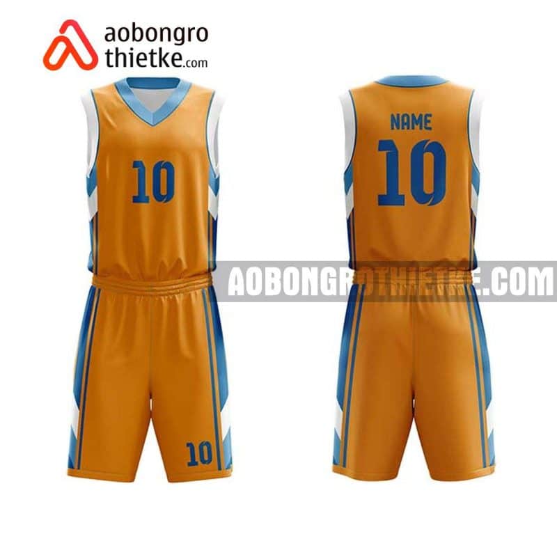 Mẫu quần áo bóng rổ Đại học Cửu Long màu cam yêu thích nhất ABR713