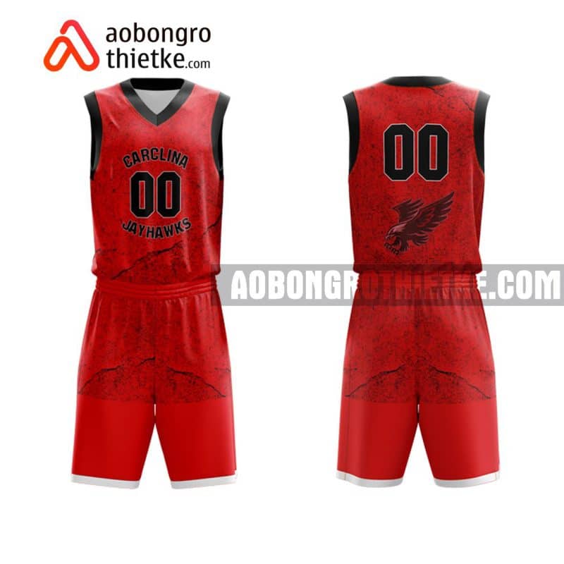 Mẫu quần áo bóng rổ Đại học Đà Nẵng màu đỏ uy tín nhất ABR628