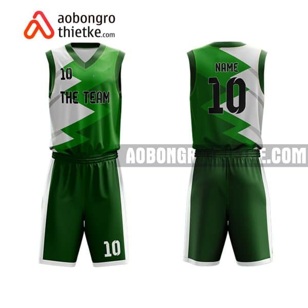 Mẫu quần áo bóng rổ Đại học Điện lực màu xanh lá uy tín nhất ABR673