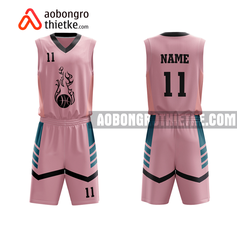 Mẫu quần áo bóng rổ Đại học Giao thông Vận tải màu hồng độc nhất ABR632