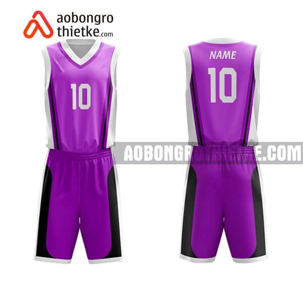 Mẫu quần áo bóng rổ Đại học Hồng Bàng màu tím mua nhiều nhất ABR675