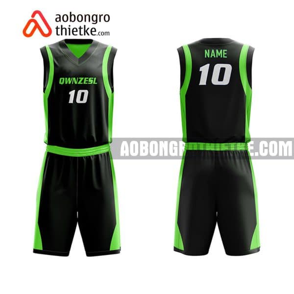 Mẫu quần áo bóng rổ Đại học KHTN (Đại học Quốc gia Hà Nội) màu xanh lá lấy ngay ABR695