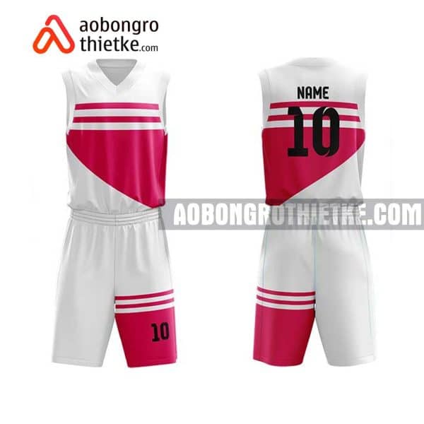 Mẫu quần áo bóng rổ Đại học KHXH&NV (Đại học Quốc gia TP HCM) màu hồng lấy ngay ABR665