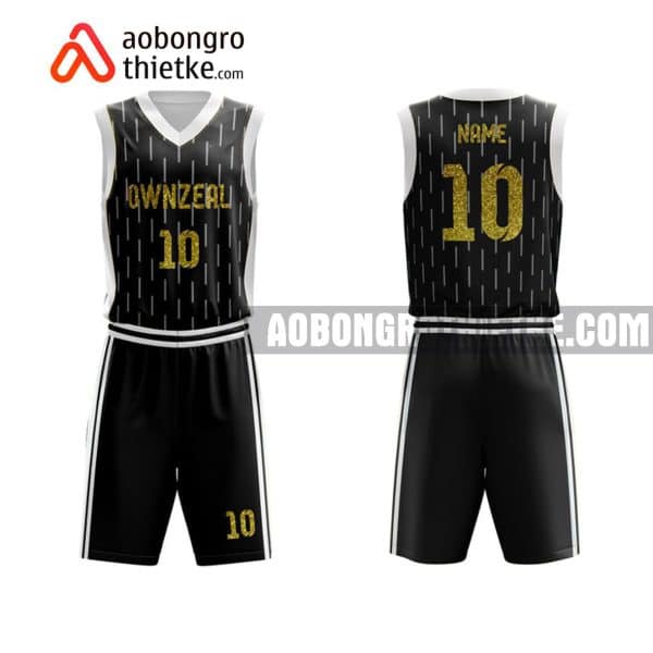 Mẫu quần áo bóng rổ Đại học Kinh tế Quốc dân màu đen lấy ngay ABR635