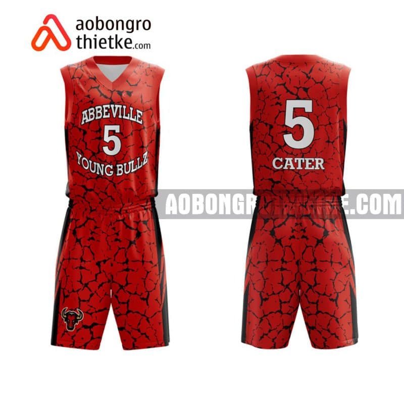 Mẫu quần áo bóng rổ Đại học Lâm nghiệp màu đỏ gần đây ABR672