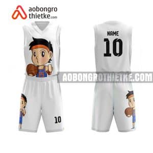 Mẫu quần áo bóng rổ Đại học Mỏ – Địa chất màu trắng hot nhất ABR622