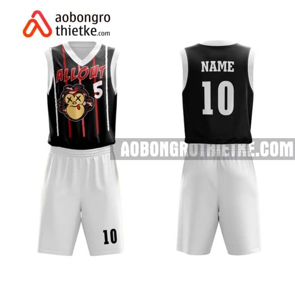 Mẫu quần áo bóng rổ Đại học Nguyễn Tất Thành màu đen gần đây ABR657