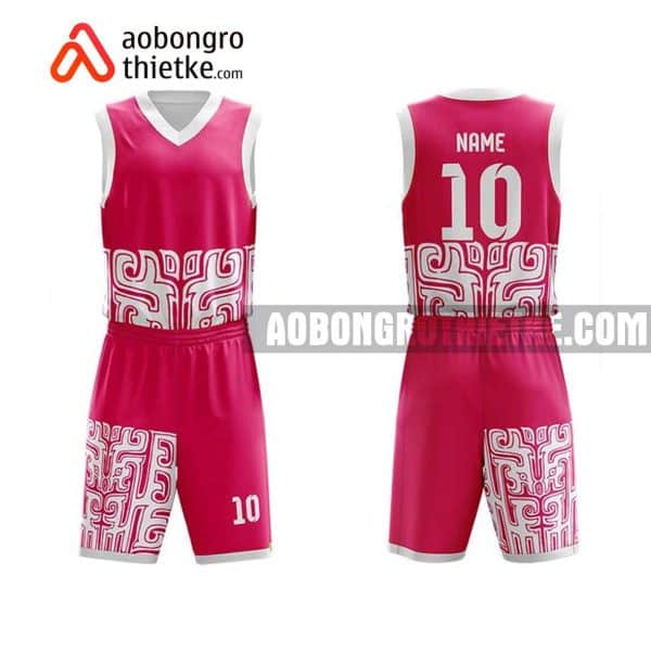 Mẫu quần áo bóng rổ Đại học Nông Lâm (Đại học Huế) màu hồng gần đây ABR687