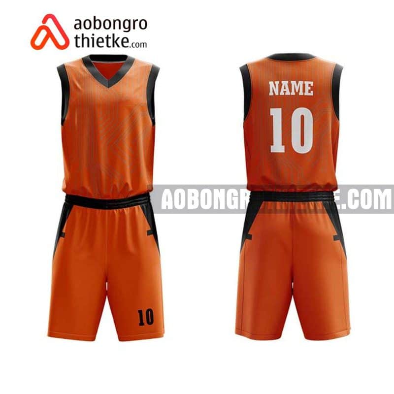 Mẫu quần áo bóng rổ Đại học Nông Lâm TP HCM màu cam chính hãng ABR625