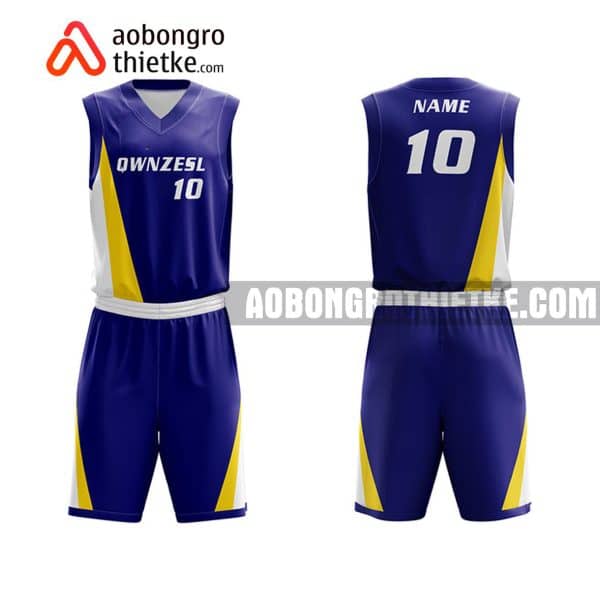Mẫu quần áo bóng rổ Đại học Nông lâm Thái Nguyên màu xanh rẻ nhất ABR649