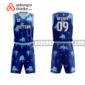 Mẫu quần áo bóng rổ Đại học Quốc gia Hà Nội màu xanh đẹp nhất ABR616