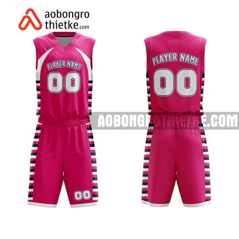 Mẫu quần áo bóng rổ Đại học Quốc gia TP HCM màu hồng tốt nhất ABR621