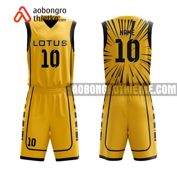Mẫu quần áo bóng rổ Đại học RMIT màu vàng hot nhất ABR652