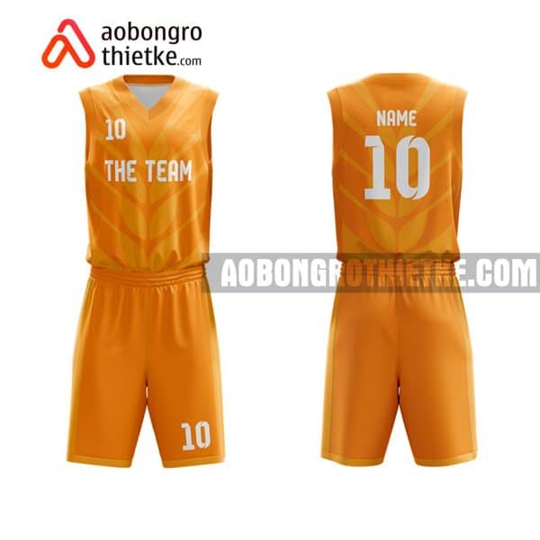 Mẫu quần áo bóng rổ Đại học Tây Nguyên màu cam gần đây ABR702