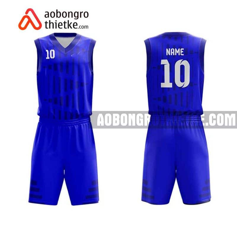 Mẫu quần áo bóng rổ Đại học Tôn Đức Thắng màu xanh in nhanh ABR626