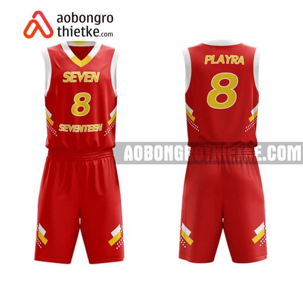 Mẫu quần áo bóng rổ Đại học Việt Đức màu đỏ đẹp nhất ABR661