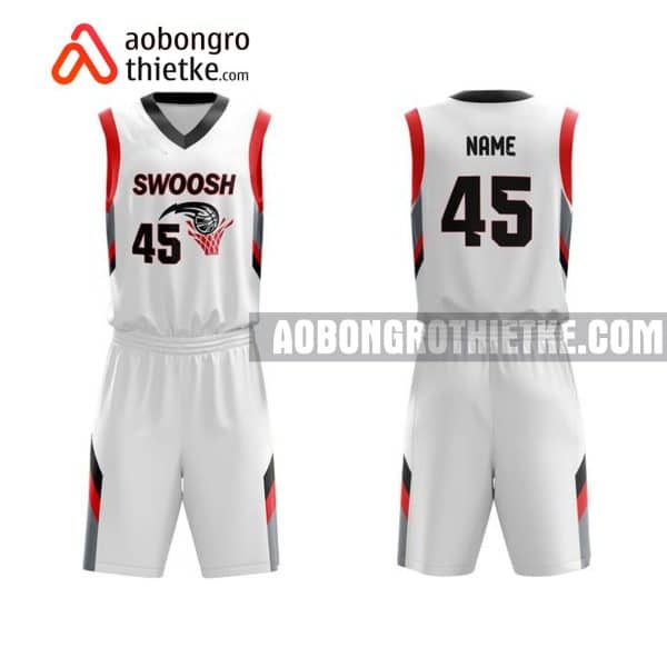 Mẫu quần áo bóng rổ Đại học Vinh màu trắng lạ nhất ABR633