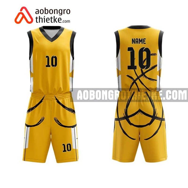 Mẫu quần áo bóng rổ Đại học Y Hà Nội màu vàng mua nhiều nhất ABR630