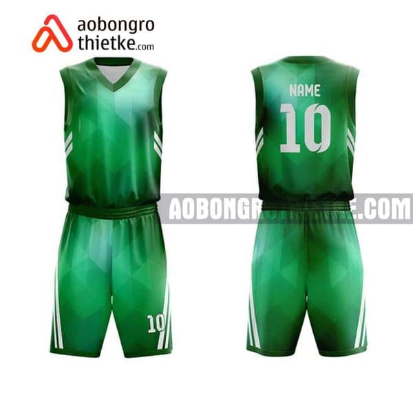Mẫu quần áo bóng rổ Học viện Nông nghiệp Việt Nam màu xanh lá lạ nhất ABR618