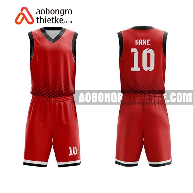 Mẫu quần áo bóng rổ Học viện Tài chính màu đỏ yêu thích nhất ABR683
