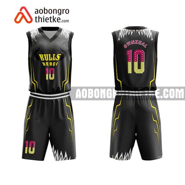 Mẫu quần áo bóng rổ Khối Chuyên ĐH Khoa học Huế màu đen độc nhất ABR767